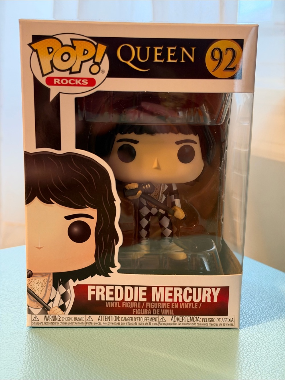 Funko Pop! Rocks Queen Freddie Mercury Vinyl Figure Box #92 with Protector